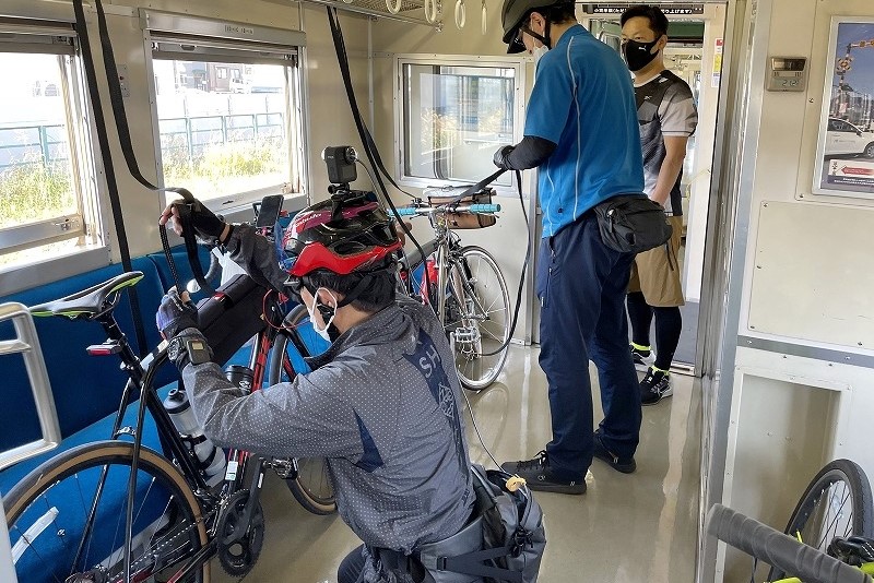 列車内に自転車　新たな観光に＊いさりび鉄道で実証実験＊固定法など安全策検討へ