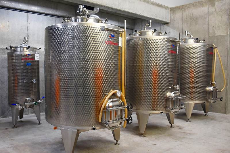 Infeeld wineryの醸造設備