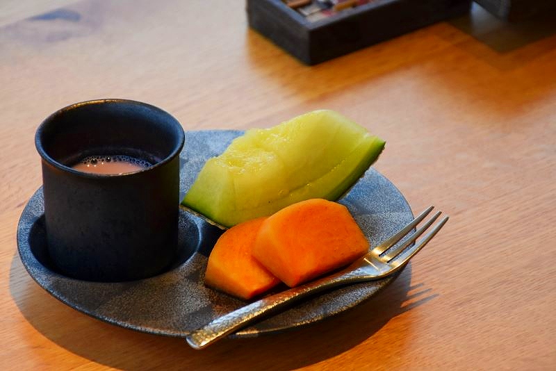 朝食の果物