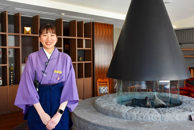 学院３期生で、章月グランドホテルで働く卒業生の山田翔子さん