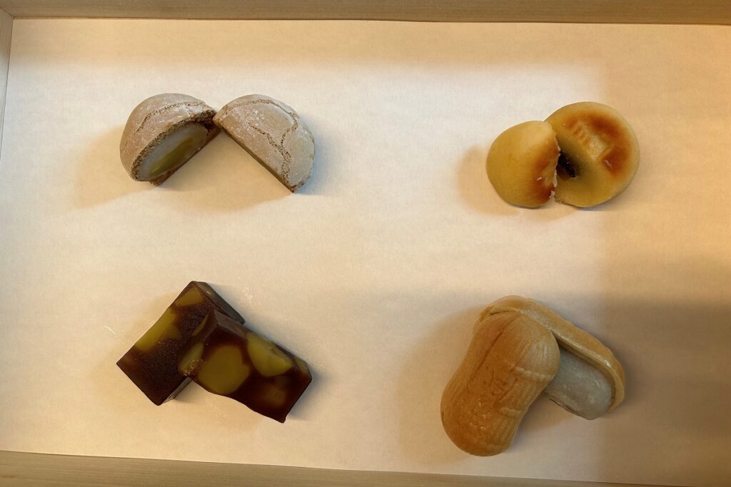 「ｆ」で提供している和菓子の４種類