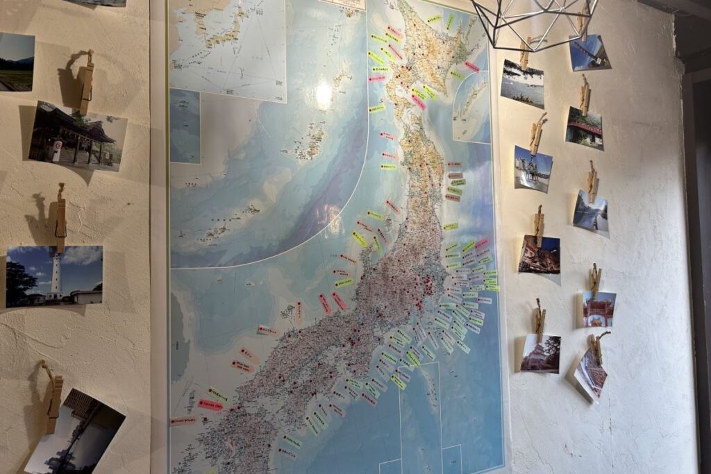 これまで店のタップにつないだブルワリーが記された日本地図
