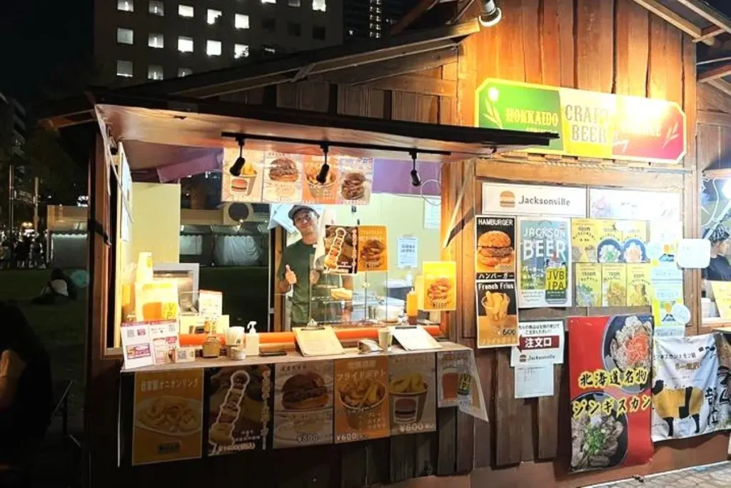 「ハンバーガーレストランジャクソンビル」の店頭